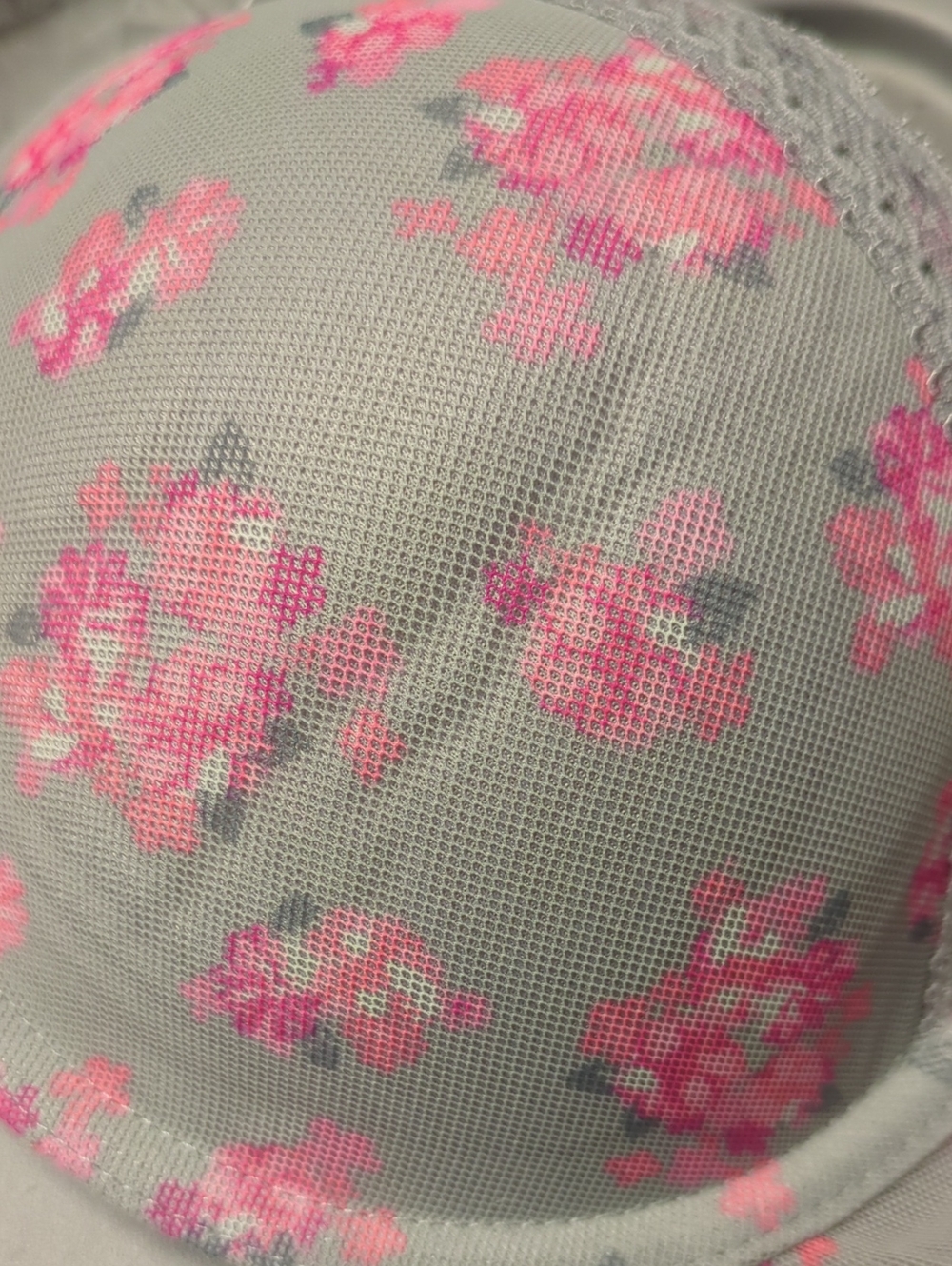 36C Candies Floral Push Up Bra Pink Gray Nwt - Picture 4 of 5